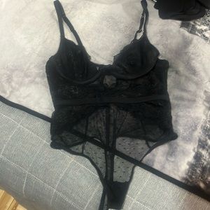 Size small corset looking lingerie black by bombshell boudoir